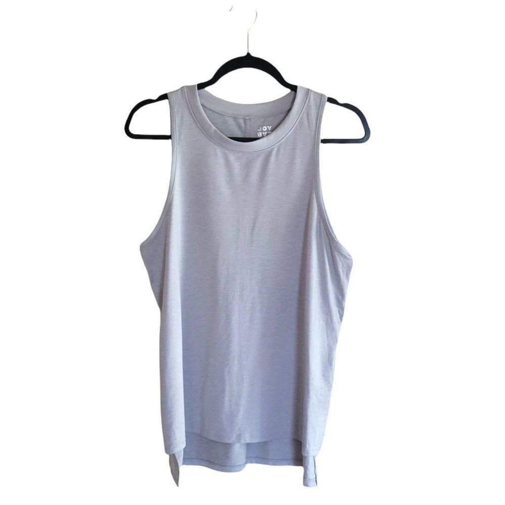 Joy Lab Womens Tank Grey M High Low Racerback Active Top New